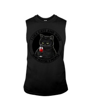 I Like Cats And Wine Sleeveless Tee tile