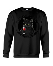 I Like Cats And Wine Crewneck Sweatshirt tile