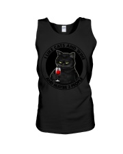 I Like Cats And Wine Unisex Tank tile