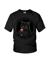 I Like Cats And Wine Youth T-Shirt tile
