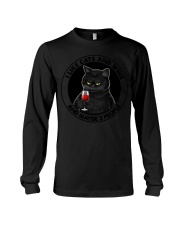 I Like Cats And Wine Long Sleeve Tee tile