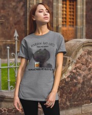 Bourbon And Cats Make me Happy Classic T-Shirt apparel-classic-tshirt-lifestyle-06