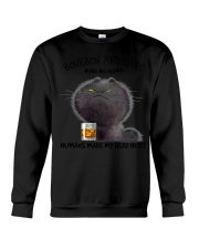 Bourbon And Cats Make me Happy Crewneck Sweatshirt tile