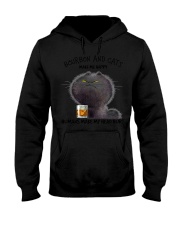 Bourbon And Cats Make me Happy Hooded Sweatshirt tile