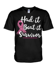Had It Beat It Survives V-Neck T-Shirt tile