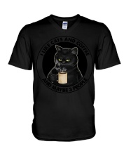 I Like Cats And Coffee V-Neck T-Shirt tile