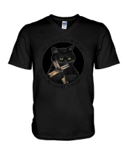 I Like Cats And Jesus V-Neck T-Shirt tile