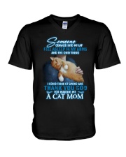 Someone Crawled Into My Lap V-Neck T-Shirt tile
