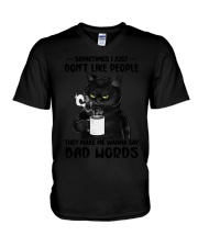 Sometimes I Just Don't Like People V-Neck T-Shirt tile