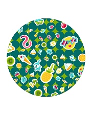 Tropical Green Circle Coaster thumbnail