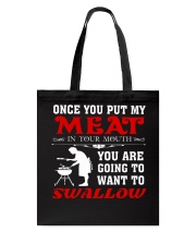 BBQ MUG SWALLOW MEAT Tote Bag thumbnail