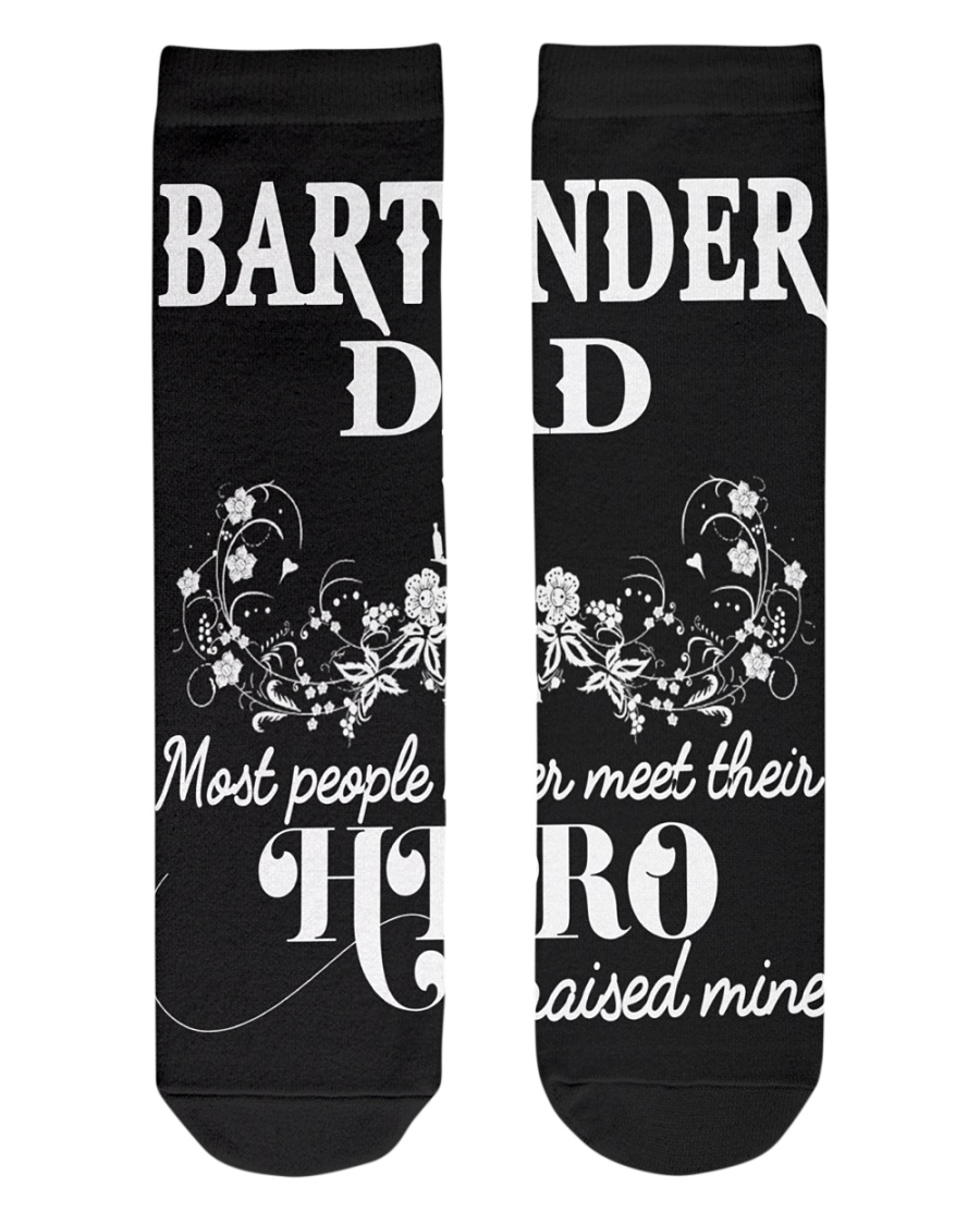 Bartender Dad Crew Length Socks