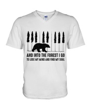 Into The Forest I Go V-Neck T-Shirt tile