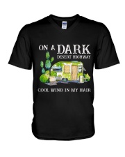 On A Dark Desert Highway V-Neck T-Shirt tile