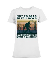 Not To Brag Premium Fit Ladies Tee tile