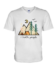 I Hate People V-Neck T-Shirt tile