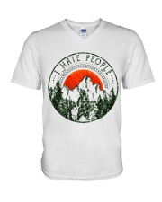 I Hate People V-Neck T-Shirt tile