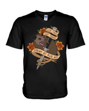 Live Fast Eat Trash V-Neck T-Shirt tile