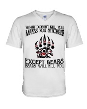 Makes You Stronger V-Neck T-Shirt tile