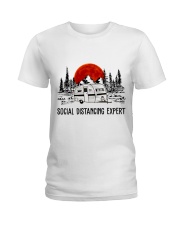 Social Distancing Expert Ladies T-Shirt tile