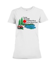 I Was Social Distancing Premium Fit Ladies Tee tile