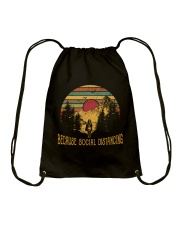 Because Social Distancing Drawstring Bag tile