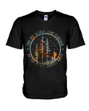 And The World Came Together V-Neck T-Shirt tile