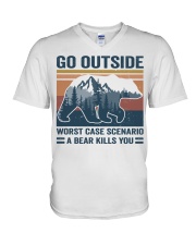 Go Outside V-Neck T-Shirt tile