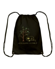 Home Is Where You Park It Drawstring Bag tile