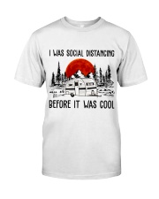 I Was Social Distancing Premium Fit Mens Tee tile