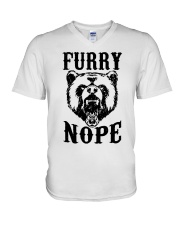 Furry Nope V-Neck T-Shirt tile