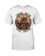 Drink Beer Hail Satan Classic T-Shirt front
