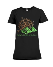 Say Yes To New Adventure Premium Fit Ladies Tee tile