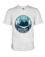 T Hate People V-Neck T-Shirt tile