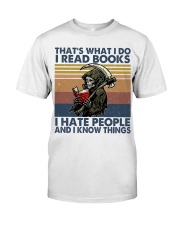 I Read Books I Hate People Premium Fit Mens Tee tile