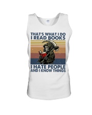I Read Books I Hate People Unisex Tank tile