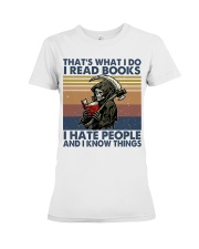 I Read Books I Hate People Premium Fit Ladies Tee tile