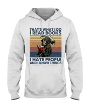 I Read Books I Hate People Hooded Sweatshirt front