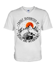 Dogs And Mountains V-Neck T-Shirt tile