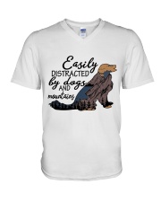 Dogs And Mountains V-Neck T-Shirt tile