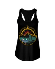 Never Stop Exploring Ladies Flowy Tank tile
