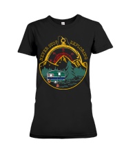Never Stop Exploring Premium Fit Ladies Tee tile
