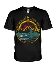 Never Stop Exploring V-Neck T-Shirt tile