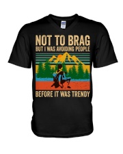 Not To Brag V-Neck T-Shirt tile