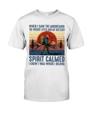 When I Saw The Mountains Classic T-Shirt front