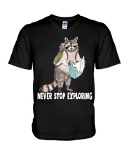 Never Stop Exploring V-Neck T-Shirt tile