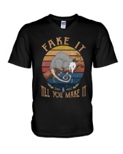 Fake It Till You Make It V-Neck T-Shirt tile