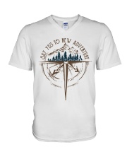 Say Yes To New Adventure V-Neck T-Shirt tile