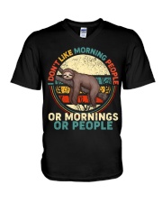 I Dont Like Morning People V-Neck T-Shirt thumbnail