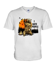 I Hate People V-Neck T-Shirt tile
